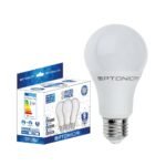 LED КРУШКА A65 E27 15W 1320LM RA>80 AC175-265V – 3БР / ОПАК. – Неутрално Бяло