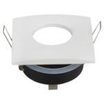 КВАДРАТНО ТЯЛО БЯЛО GU10 ЦОКЪЛ АЛУМИНИЙ IP65 MAX-35W