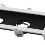 КВАДРАТНО ТЯЛО БЯЛО/ЧЕРНО 3*GU10 ЦОКЪЛ АЛУМИНИЙ IP20 MAX-35W