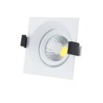 8W LED ЛУНА COB КВАДРАТНА, НАСОЧВАЩА СЕ, 2700K