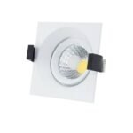 8W LED ЛУНА COB КВАДРАТНА, НАСОЧВАЩА СЕ, 4500K