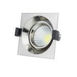 8W LED ЛУНА COB КВАДРАТНА, НАСОЧВАЩА СЕ, 6000K – INOX