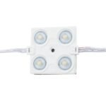 2.4W LED МОДУЛ С ЛУПА 4 2835 160° DC12V IP65 43*38*6.5mm – Топло Бяла