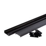 АЛУМИНИЕВ ПРОФИЛ ЗА LED ЛЕНТА ЧЕРНО ТЯЛО/ЧЕРЕН РАЗСЕЙВАТЕЛ 2m 30x10mm - Image 2