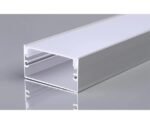 АЛУМИНИЕВ ПРОФИЛ ЗА LED ЛЕНТА СРЕБРИСТО ТЯЛО/БЯЛ РАЗСЕЙВАТЕЛ 2m 40х20mm