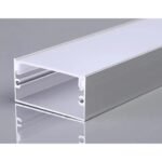 АЛУМИНИЕВ ПРОФИЛ ЗА LED ЛЕНТА СРЕБРИСТО ТЯЛО/БЯЛ РАЗСЕЙВАТЕЛ 2m 40х20mm