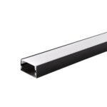АЛУМИНИЕВ ПРОФИЛ ЗА LED ЛЕНТА ЧЕРНО ТЯЛО/БЯЛ РАЗСЕЙВАТЕЛ 2m 40x20mm