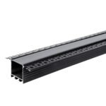 АЛУМИНИЕВ ПРОФИЛ ЗА LED ЛЕНТА ЧЕРНО ТЯЛО/ ЧЕРЕН РАЗСЕЙВАТЕЛ 2m 71.5x35mm ЗА ВГРАЖДАНЕ
