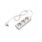 РАЗКЛОНИТЕЛ 3-ГНЕЗДА 3G1.0mm-1.5M, 16A, 230V, Max3500W, IP20 – БЯЛ