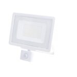 50W LED SMD ПРОЖЕКТОР 4000LM AC220-265V 120° IP65 СЪС СЕНЗОР, БЯЛ – Студено Бяла