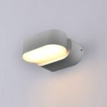 LED СТЕНЕН ОСВЕТИТЕЛ EPISTAR AC100-240V 6W IP54 660LM СИВО ТЯЛО 3000K