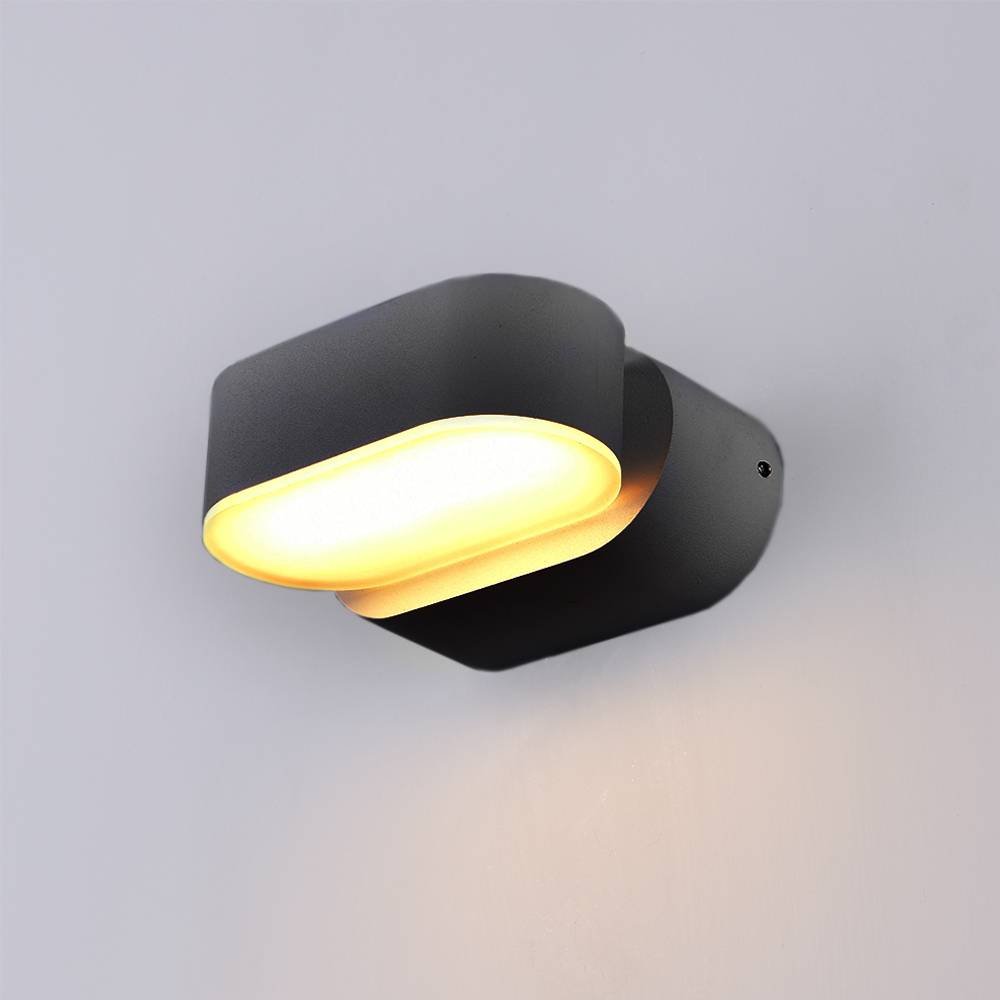 7479 LED СТЕНЕН ОСВЕТИТЕЛ EPISTAR AC100-240V 6W IP54 660LM ЧЕРНО ТЯЛО 4000K - Image 1