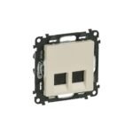 Val life Двойна розетка RJ45 cat.6 STP крем