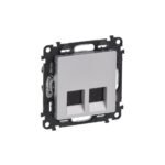 Val life Двойна розетка RJ45 cat.6 STP алуминий