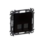 Val life Двойна Розетка RJ45 cat.5e UTP черен