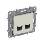 Niloe Интернет RJ45-UTP двойна розетка Cat.6 крем