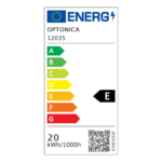 LED ЛУНА 20W 2000LM ССТ ЧЕРНО ТЯЛО ЗА ВГРАДЕН МОНТАЖ BRIDGELUX ЧИП - Image 2