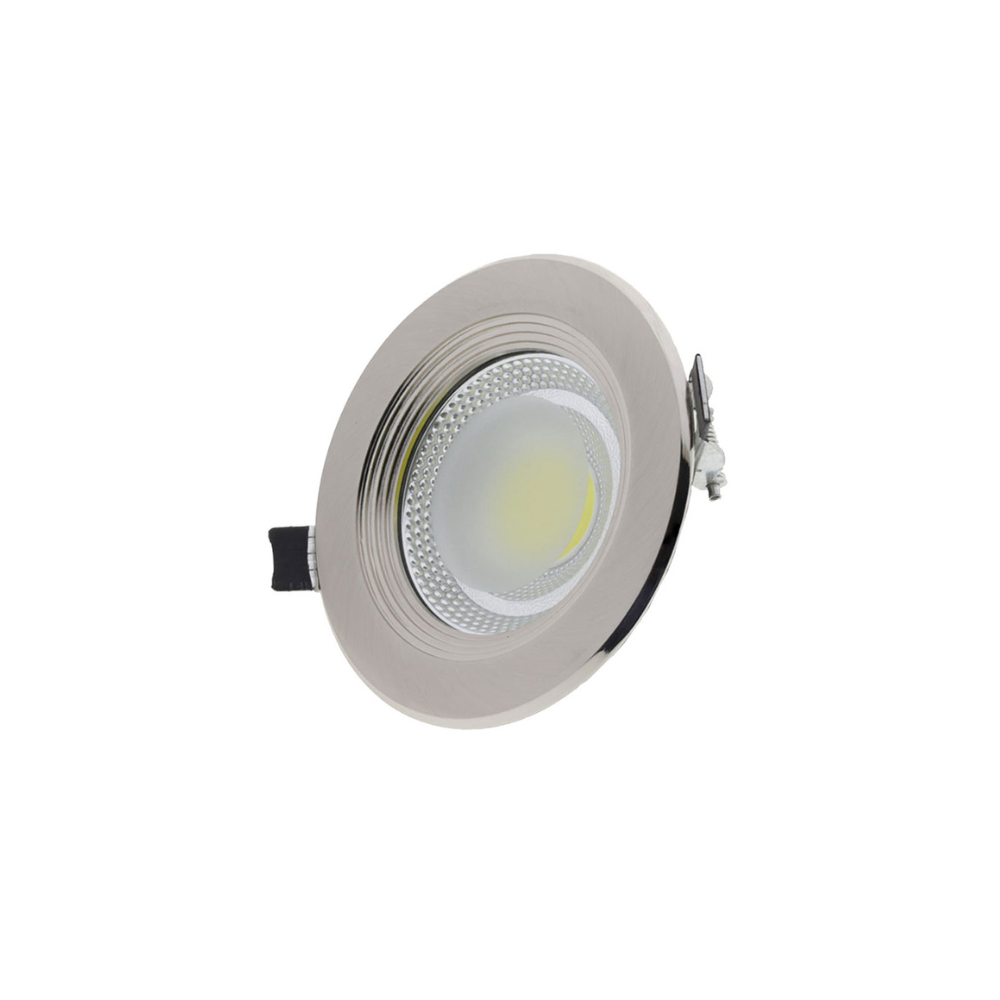 3194 10W LED COB ЛУНА КРЪГЛА, 6000K – INOX - Image 1