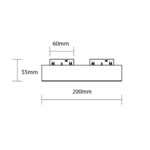 LED Магнитно Стенно/Таванно Осветление 48V 20W 3000K - M05 - Image 2