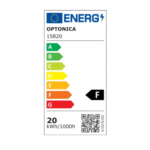 LED SMD ПРОЖЕКТОР ЧЕРЕН 20W 90lm/W AC180-265V 120° IP65 4000K – 15cm КАБЕЛ - Image 2
