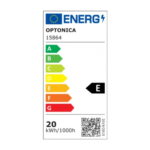 LED SMD ПРОЖЕКТОР БЯЛ 20W 100lm/W AC180-265V 90° IP65 3000K – 30cm КАБЕЛ - Image 2