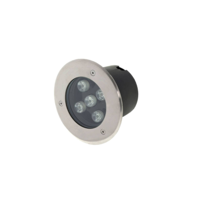 5W/220V LED ЕКСТЕРИОРНО ЗА ПОДОВО ВГРАЖДАНЕ КРЪГЛА 6000K -IP65