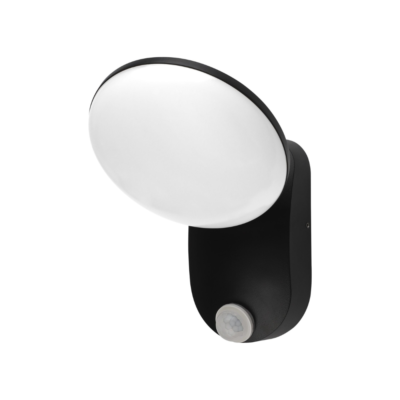 LED СТЕНЕН ОСВЕТИТЕЛ 12W 1200LM ЧЕРНО ТЯЛО IP54 С PIR СЕНЗОР