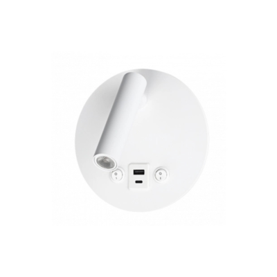 LED МЕБЕЛЕН ОСВЕТИТЕЛ 8W 700LM БЯЛО ТЯЛО 3000K С КЛЮЧ ON/OFF+ USB