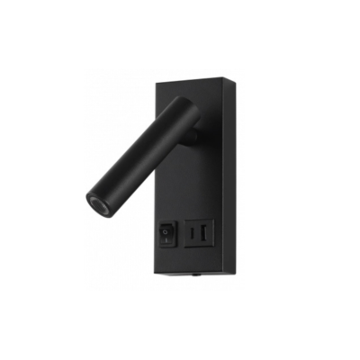 LED МЕБЕЛЕН ОСВЕТИТЕЛ 2W 140LM ЧЕРНО ТЯЛО 3000K С КЛЮЧ ON/OFF+ USB