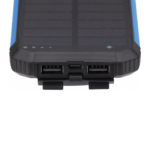 ПРЕНОСИМА БАТЕРИЯ 10000mAh 3.7V SOLAR:1.2W ЧЕРНО+СИНЬО LED:2W - Image 3