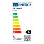 LED ОСВЕТЛЕНИЕ ЗА СТЪЛБИ 3W 180LM ЧЕРЕН ПРАВОЪГЪЛЕН 3000K IP65 - Image 2