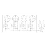 Разклонител БЯЛ 4x2P+E с кабел 1.5 метра / 3x1.5мм2 с мерител Shelly Power Strip 4 Gen4 - 070564 - Image 2